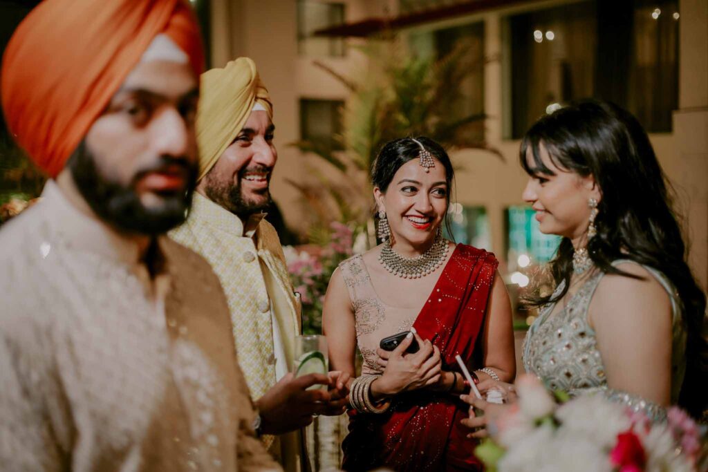 Close look of punjabi guests in marriage