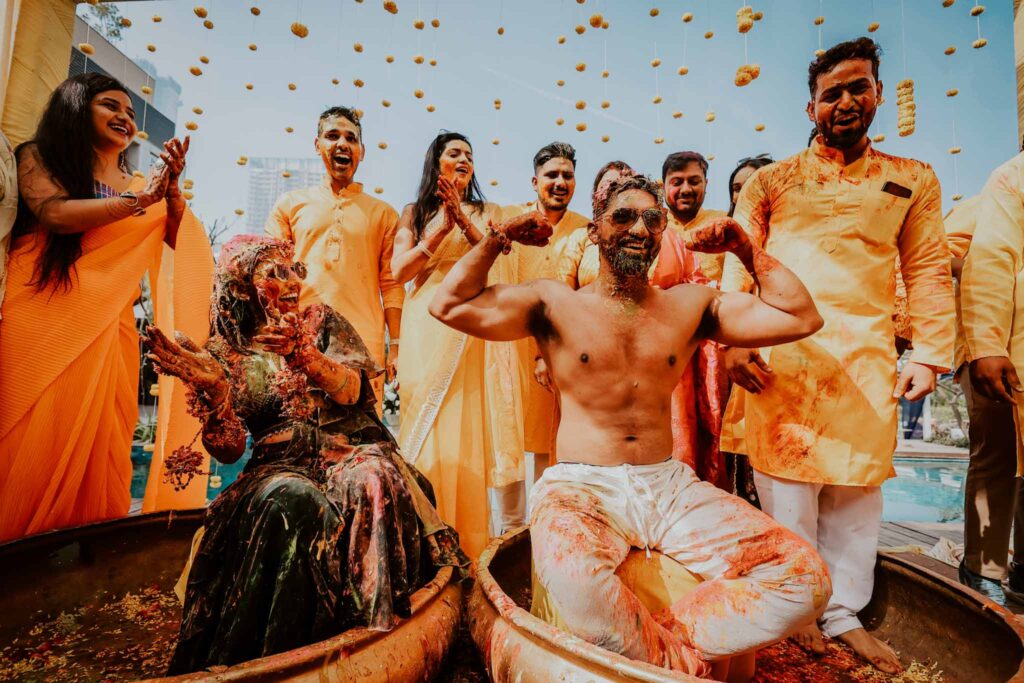 Haldi Rasam before marriage with guests